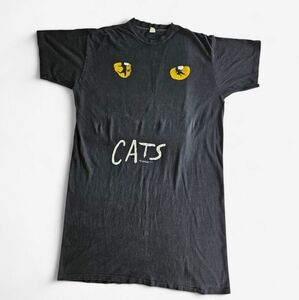 Vintage 1981 Original Cats The Musical Broadway Cotton Sleep Shirt Tee One Size